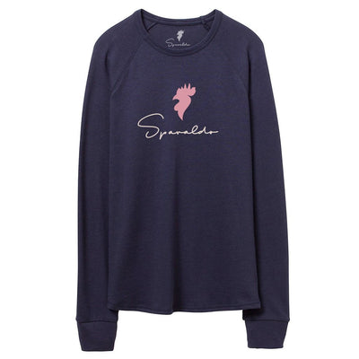 Legacy Pullover Sweatshirt Navy/Pink Logo